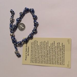 Saint Joseph the Worker Adjustable Cord Bracelet – Catholic Prayer Bracelet
